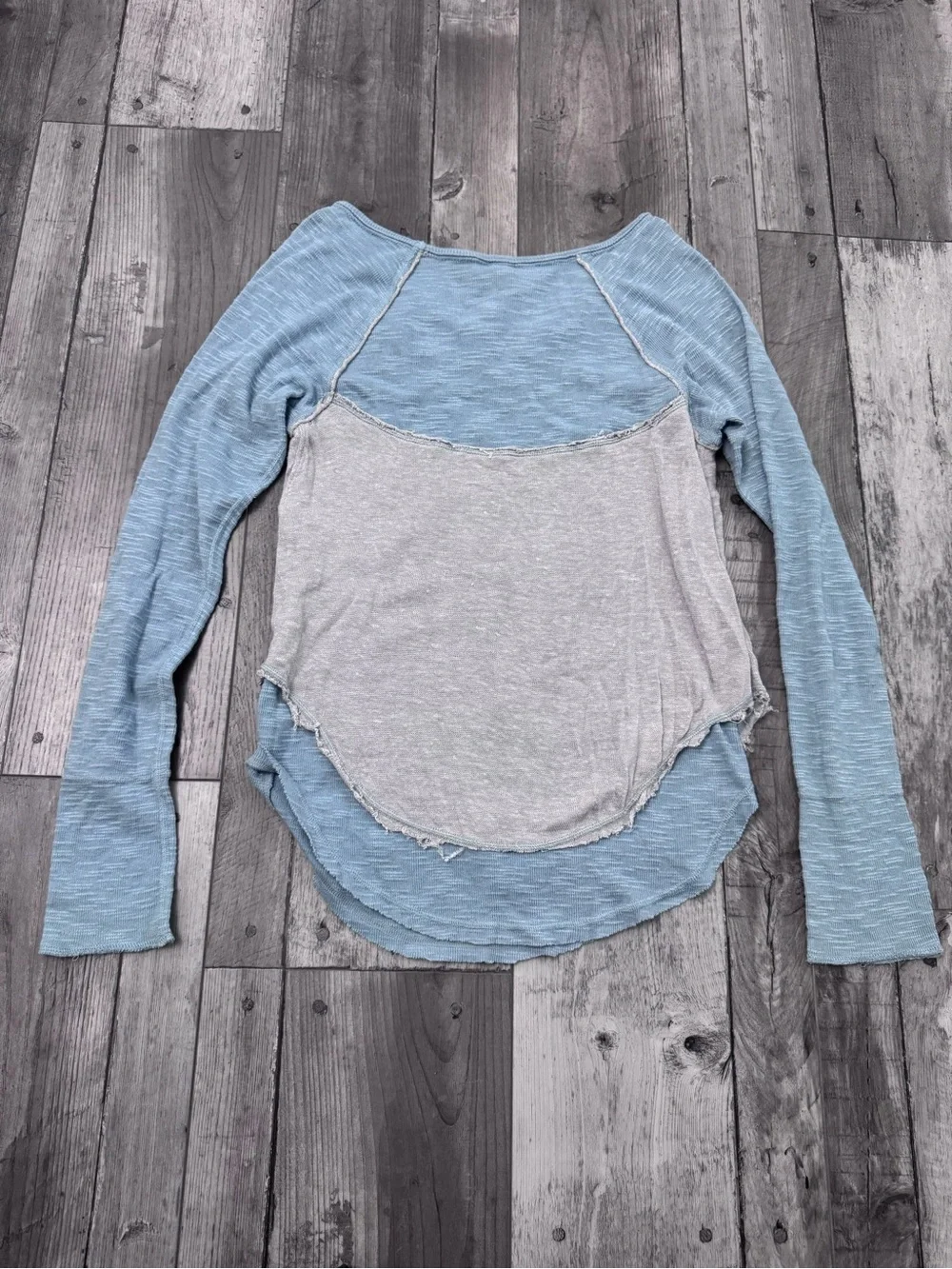 Free People We The Free Friday Feeling Layered Top Distressed Henley Small